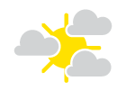 Breezy and milder with decreasing clouds